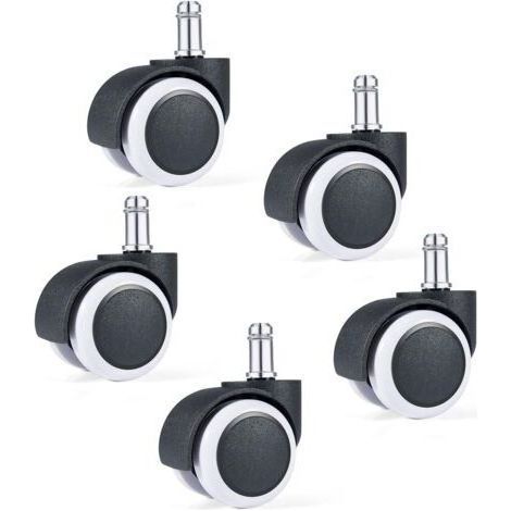Chaise de Bureau roulettes, 5PCS Chaise de Bureau Caster pour Siège de Bureau (11/50 mm roulettes) (1/5)
