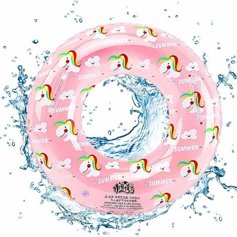 Anneau de Natation à Licorne Bouée Gonflable Flotteur pour Enfants de 5 à 9 Ans D'été de Plage Anneau de Natation Flottante Anneau Bouée Ronde Piscine Flotteur Eau Jouet pour Enfant,diamètre (1/5)