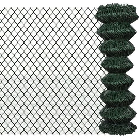 Clôture en treillis métallique à motif losange, en acier, 1,25 mètre x 25 mètres