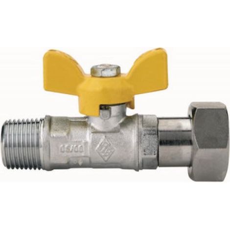 VALVOLA A SFERA PER GAS FILETTATURA MASCHIO CON GIRELLO 1/2&quot x 1/2&quot