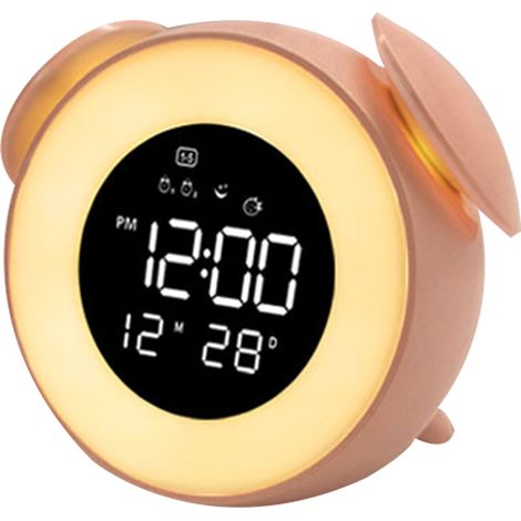 Réveil LED avec Lumière d'Ambiance - Fonction Réveil Progressif - Lampe de Chevet Multifonction - 1 Pièce (1/5)