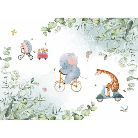 Papier peint panoramique Enfants - Animaux - 130 cm x 97 cm (1/2)
