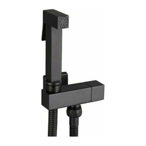 Komplettes WC-Handbrauseset aus Messing, schwarze Farbe, für persönliche Hygiene und mehr Komfort. (1/4)