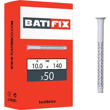50 chevilles nylon 10x140mm Batifix