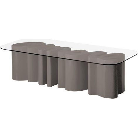 Amore Table  Grigio argilla tavolo scritta originale Slide di design da esterno interno giardino colorata polietilene terrazza veranda sala da pranzo cucina