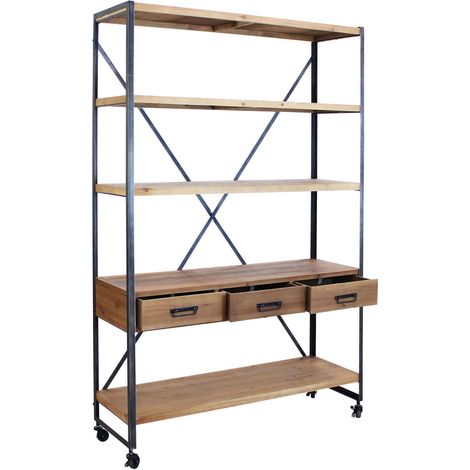 NEPO - libreria in legno e acciaio (1/4)