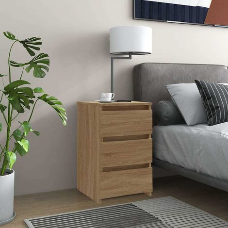 vidaXL Comodino Rovere Sonoma 40x35x62,5 cm in Legno Multistrato