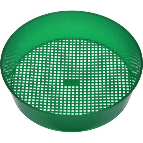 Crible À Sol - Tamis À Gravier Et Terre - Maille Fine 3-4 Mm - En Plastique Vert - 21 X 5,5 Cm - 65 G (1/5)