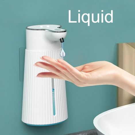 Distributeur de savon automatique (liquide) 400 ml, rechargeable par USB, avec capteur infrarouge intelligent. (1/5)