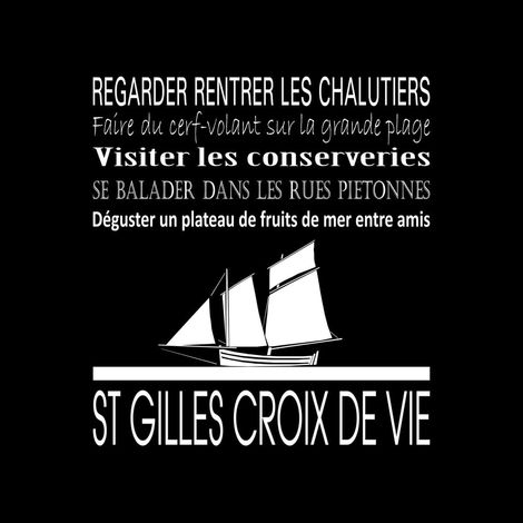 Tableau sur toile Saint-Gilles noir 30x30 cm - Impression sur Toile Murale Décorative - Image imprimée en HD sur Toile - Toile sur Châssis en Bois FSC - Fabriqué en France (1/4)
