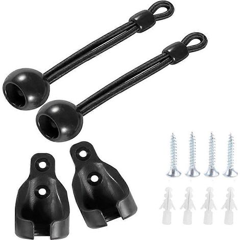 Bungee-Befestigungsset für Sonnenschutz, Außen-/Innenrollos (Schwarz)