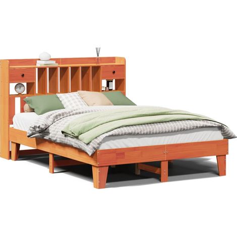 Maison Exclusive - Letto senza Materasso Marrone Cera 150x200 cm in Legno di Pino (1/5)