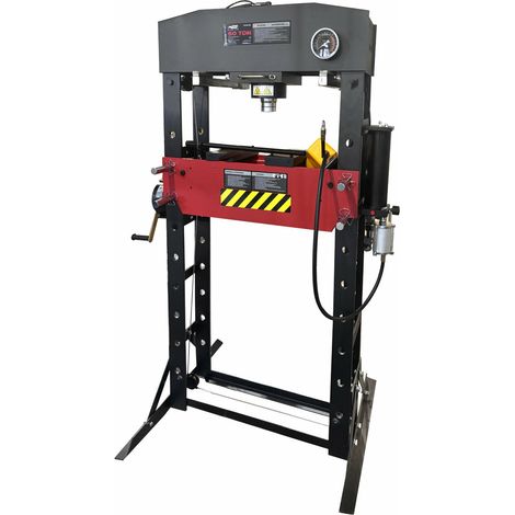 Awtools prasa hydrauliczno-pneumatyczna z manometrem 50t profesionalna z osłoną black line