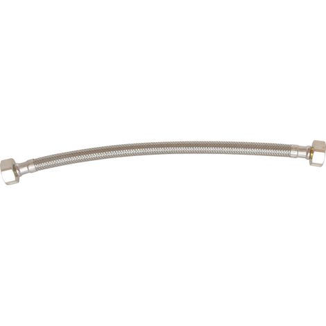 Flexible sanitaire - Raccord 2 écrous tournants 1/2" - Longueur : 1000mm - DN8 (1/3)