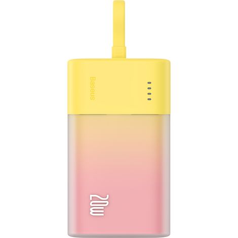Popsicle Powerbank 5200mAh 20W con cavo Lightning 60W/20V/3A/30cm - Giallo-Rosa (1/5)