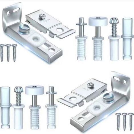 Kit Quincaillerie Porte Coulissante Pliante - Acier Inoxydable Et Nylon PA6 - Pour Réparation Portes Coulissantes Et Placards - 1 Set