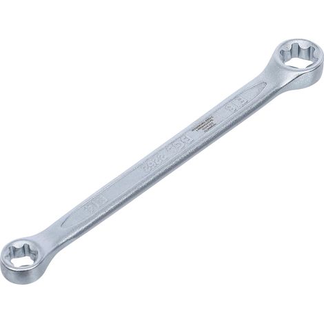 1 - Clé polygonale - Acier chrome-vanadium - Profil E - Double embouts E14 et E18 - Pour serrurerie automobile - Chromé mat (1/4)