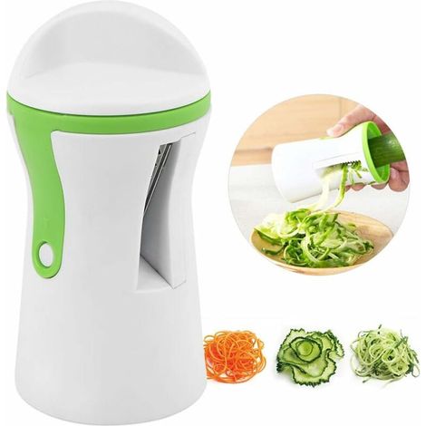 BRAVIX Coupe légumes spirale, spiralizer legume spaghetti pour la courgette de concombre de carotte,113g (1/5)