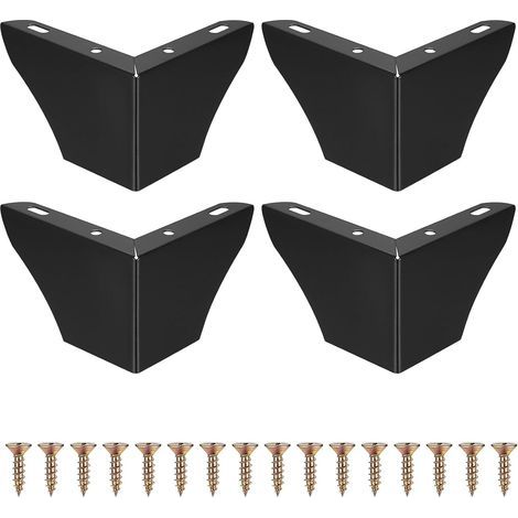 4er-Set Möbelfüße, 7,5 cm, Tischbeine, Metall-Schrankbeine, dreieckige Tischbeine, Möbelfüße für Sofa und Schrank, schwarz (1/5)