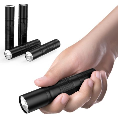 Torcia LED ricaricabile da 4 pezzi, 240 lumen, IP67, lega di alluminio (1/5)