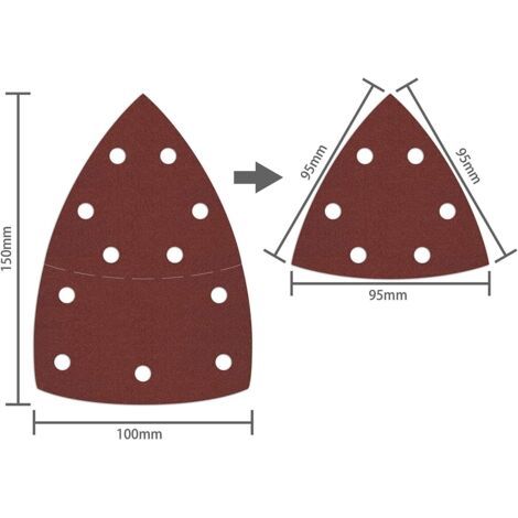 Feuilles Abrasives pour Ponceuse 100 pièces, Papier Abrasif pour Ponceuse à Souris pour Ponceuses Multiples, Grains 40-80-120-180 (1/5)
