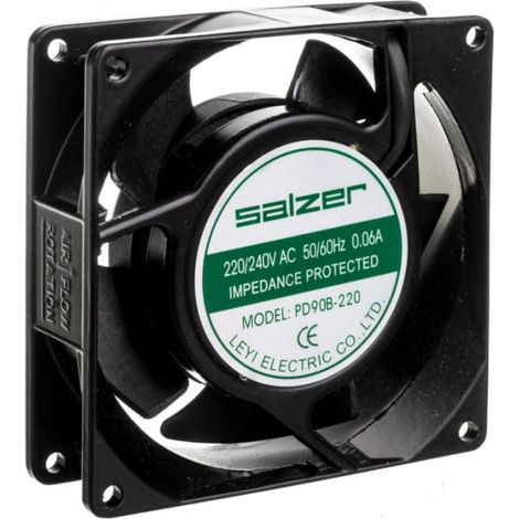 Kugellagerlüfter 230 V AC 0,07 A 12 W 45,63 m³/h 92 x 92 x 25 mm Stecker PD9225B-AC230C