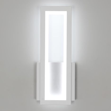 CCYKXA White LED Indoor Wall Light, 17W Modern Black Acrylic Wall Lamp, White Light Wall Fixture for Bedroom, Living Room, Hallway, Staircase, 32CM (1/5)