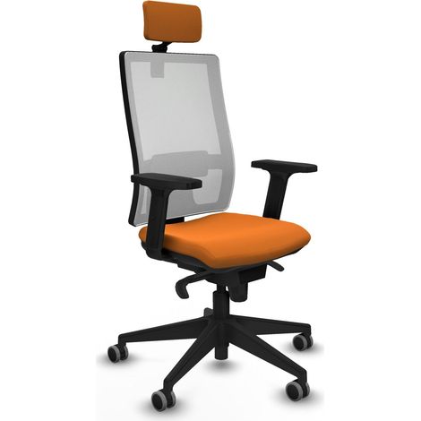 Sedia da ufficio piqueras y crespo Hornas arancione similpelle