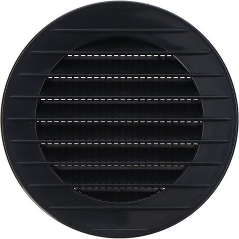 Rejilla de ventilación redonda empotrable con mosquitera fabricada en ABS de color gris antracita Ø8cm Ø11cm EDM (1/3)