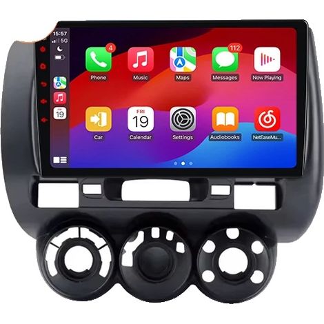 Radio para coche, pantalla HD IPS, funciones multimedia, compatible con Honda Jazz Mk2 (GD) 2002-2008, ventilador de refrigeración incorporado, navegación GPS Android, Linux - A (1/2)