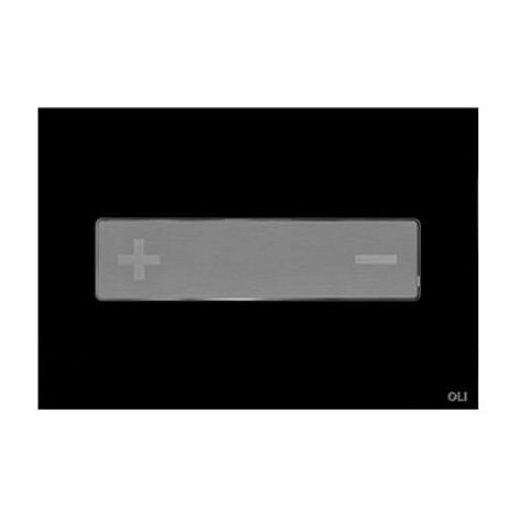 OLI 054996 OCEANIA Placa De Accionamiento Neumático Vidrio Negro / Inox Cepillado - ref: 054996 (1/2)