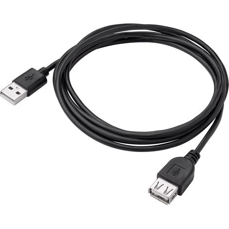 Cable de extensión Akyga AK-USB-07 con 2 puertos USB A 2.0 (macho/hembra), 1,8 m (1/4)