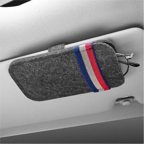 Custodia per occhiali da sole da auto con clip,portaocchiali per auto,accessorio universale per auto,SUV (grigio) (1/5)