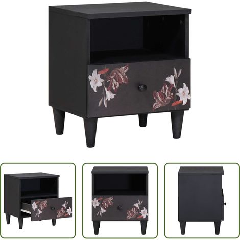 vidaXL Bois de manguier - Table de chevet Marron 40 x 33 x 46 cm Bois de mangue massif (1/5)
