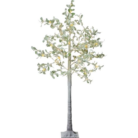 Albero artificiale con luci LED natalizia per esterni e interni in stile scandinavo preilluminato da 150 cm verde Melakko (1/5)