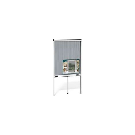 Moustiquaire de fenêtre enroulable 100 x 160 cm – Aluminium blanc – Maille en fibre de verre – Installation recoupable sur mesure (1/5)