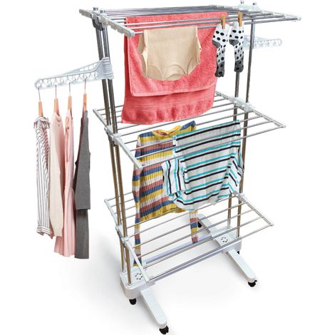 Séchoir à linge XXL – Venteo - Compact - Modulable - Ultra pratique - Roulettes intégrées (1/5)