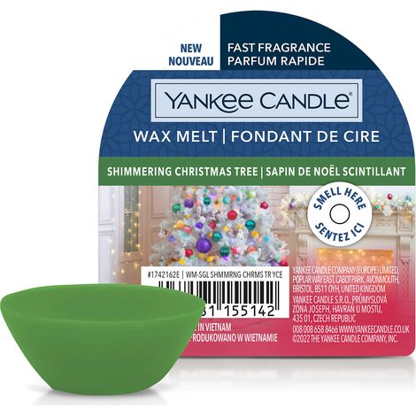 CERA DA FONDERE WAX MELT SHIMMERING CHRISTMAS TREE YANKEE CANDLE (1/2)