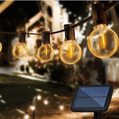 Guirlande lumineuse - FOLAYA - 20M - 30+2 LED - Solaire - IP65 - Blanc chaud (1/4)