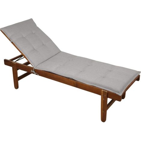 Coussin de bain de soleil 60x190x4 cm Naturel (1/3)