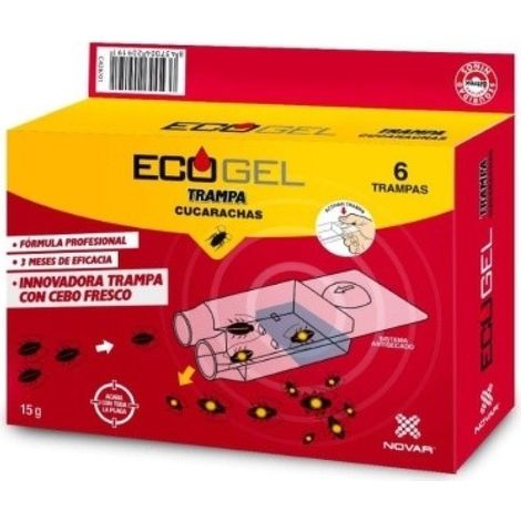 Ecogel Cucarachas Trampa Cucarachas 15 Gramos (Caja 6 Unidades)