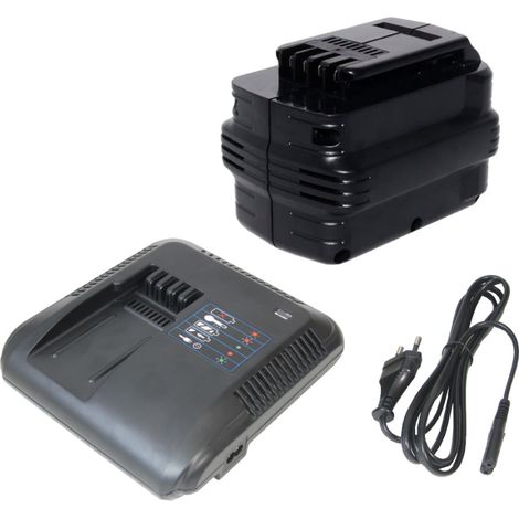 Trade-Shop 2in1 Set: Ni-MH Akku 24V / 3000mAh + Akku Schnellladegerät für Dewalt DW004K-2 DW004K2C DW004K2H DW005 DW005K-2 DW005K2C DW005K2H (1/5)