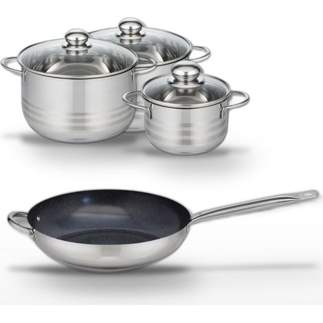Lot Poêle 32cm et 3 Faitouts 16/20/24cm Elo Profi Therm Platinum (1/5)