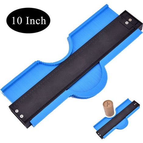 Calibrador de contornos de 26 cm con doble bloqueo, calibrador de perfiles, calibrador de contornos, plantilla de corte para parquet y suelos para carpintería (1/5)
