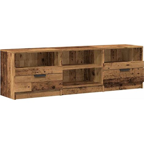 Meuble TV Banc TV Armoire TV vieux bois 150x33,5x45 cm bois d'ingénierie (1/5)
