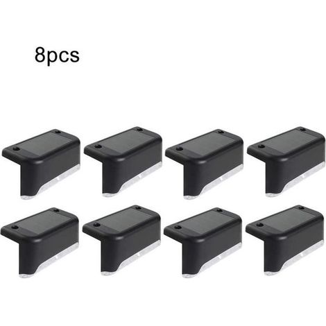 Lot de 8 Lampe de pont Solaire LED Imperméable lumiere Extérieur sans Fil pour Clôture Jardin Escalier Chemin Parc Pont (1/4)
