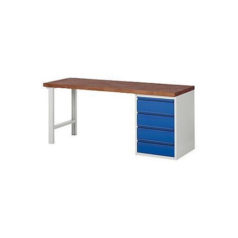 eurokraft basic Banco da lavoro 4 cassetti da 180 mm largh (1/2)