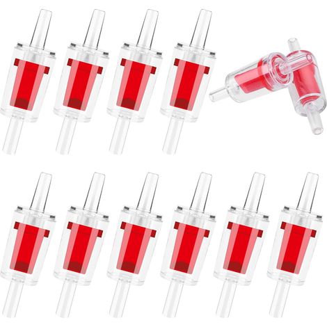 Lot de 10 clapets antiretour en plastique pour pompes à air unidirectionnelles Pour tuyaux d'air standard de 3/16"