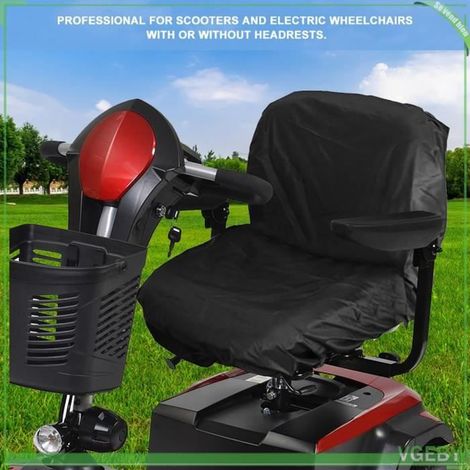 VGEBY couvercle électrique en fauteuil roulant VGEBY Couvercle de siège de scooter Couverture De Siège manutention elingue Noir (1/4)
