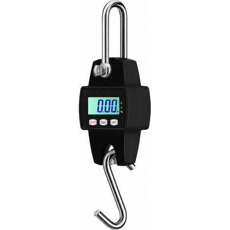 Pesatore Elettronico 500 kg a Gancio Portatile in Ferro Nero (1/5)